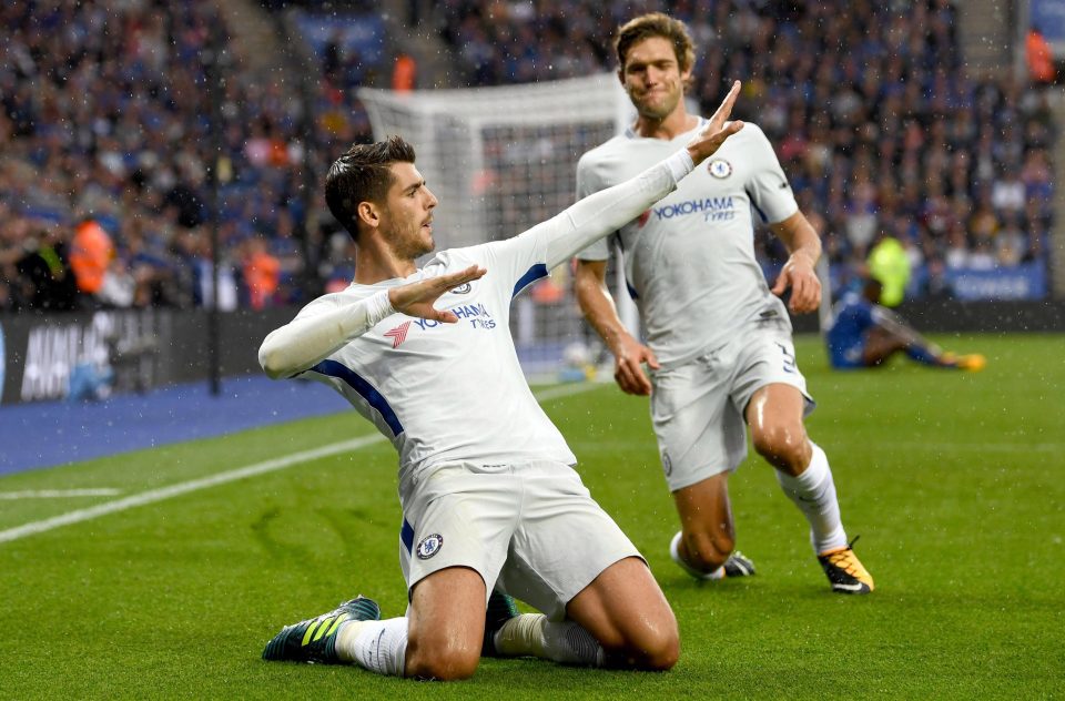 Alvaro Morata scored again as Chelsea beat Leicester 2-1