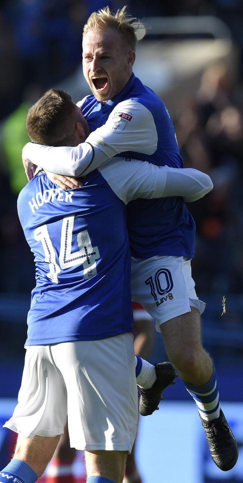  Hooper and Barry Bannan jump for joy