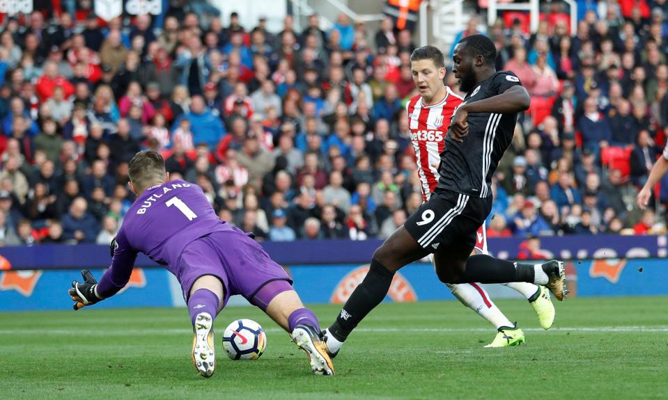 The Belgian produced a real poacher's effort to beat Jack Butland