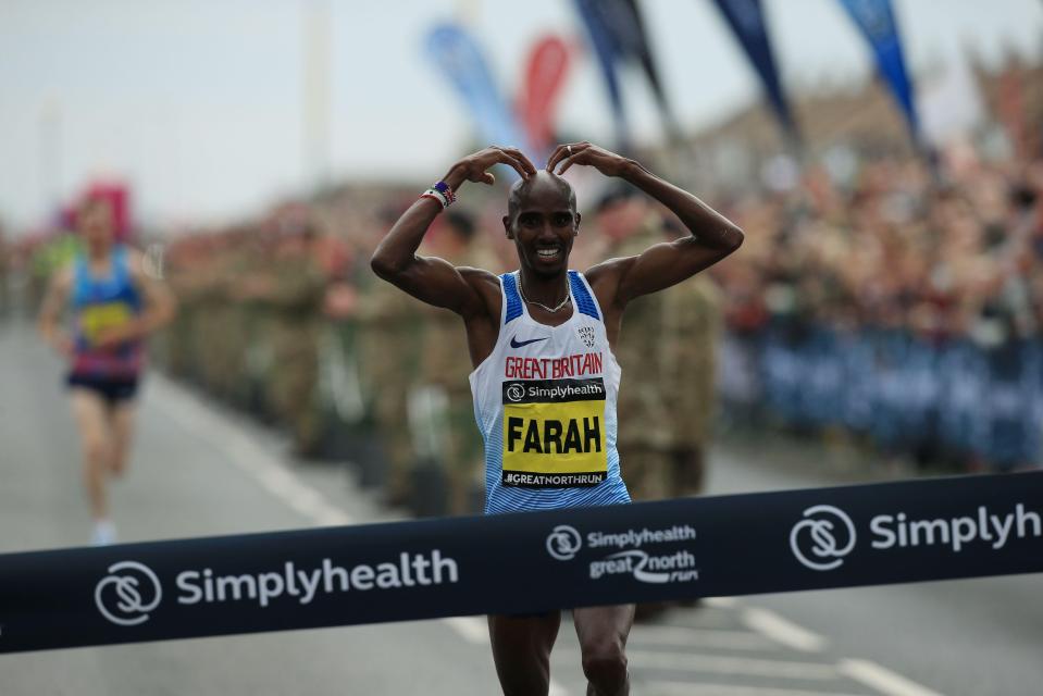  Mo Farah wrote his name into the history books on Sunday