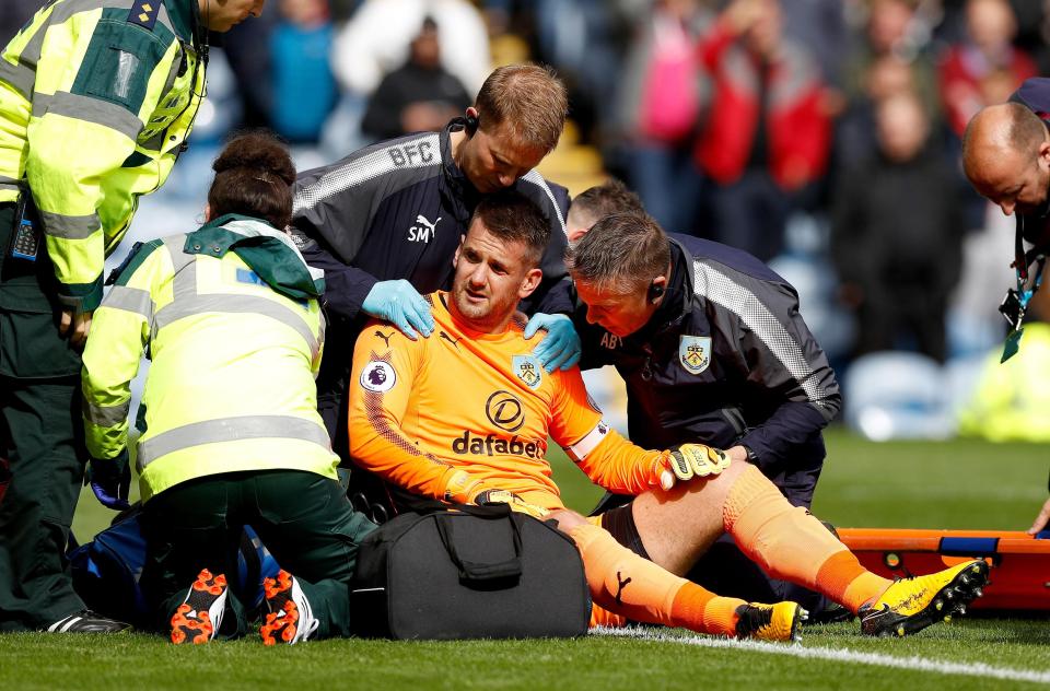  Burnley have been rocked by an injury blow to goalkeeper Tom Heaton