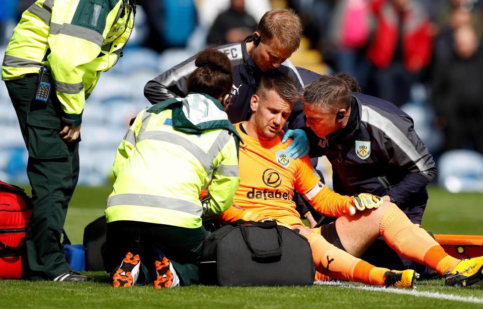 Burnley keeper Tom Heaton will miss FOUR months as he needs surgery to fix a dislocated shoulder