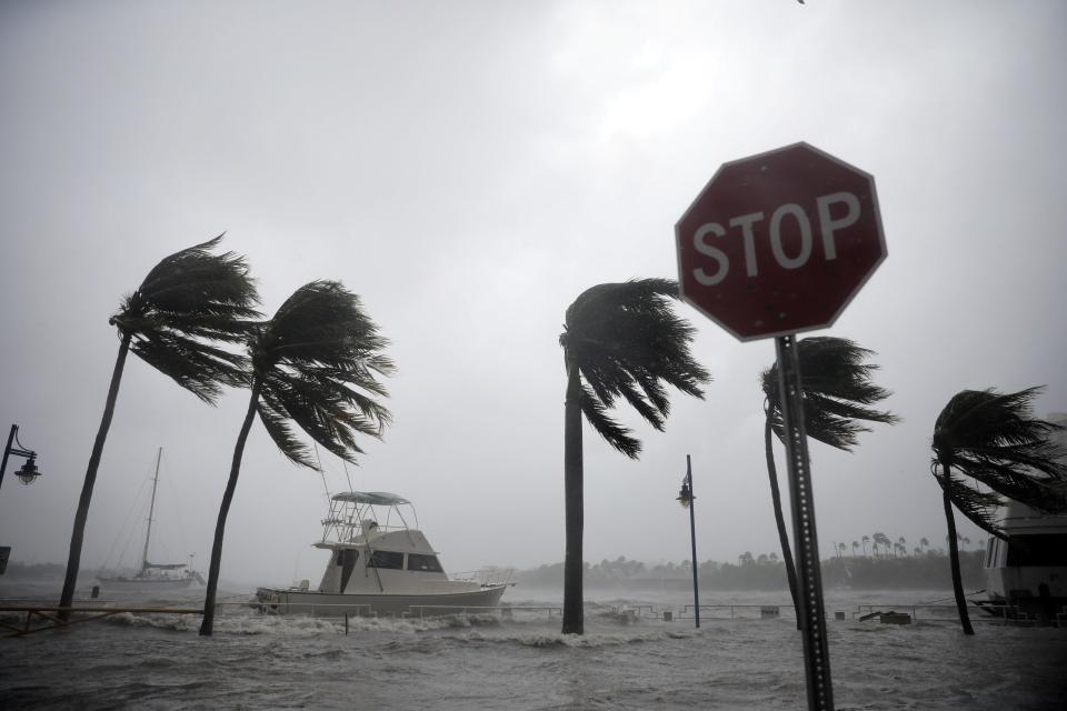  Racing winds and rain have battered the normally sunny state of Florida as the horror storm took hold