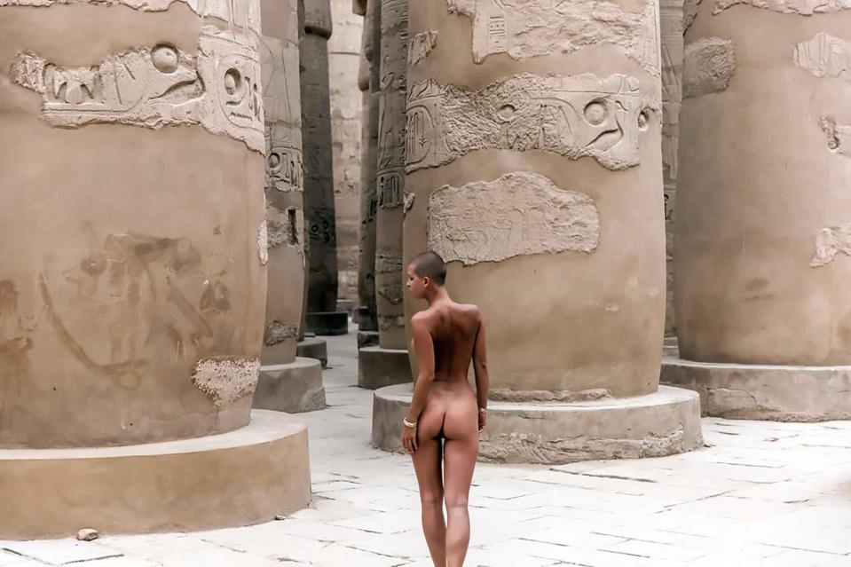 Her arrest follows the jailing of a Belgian model who posed for a series of of risky snaps in an a sacred Egyptian temple