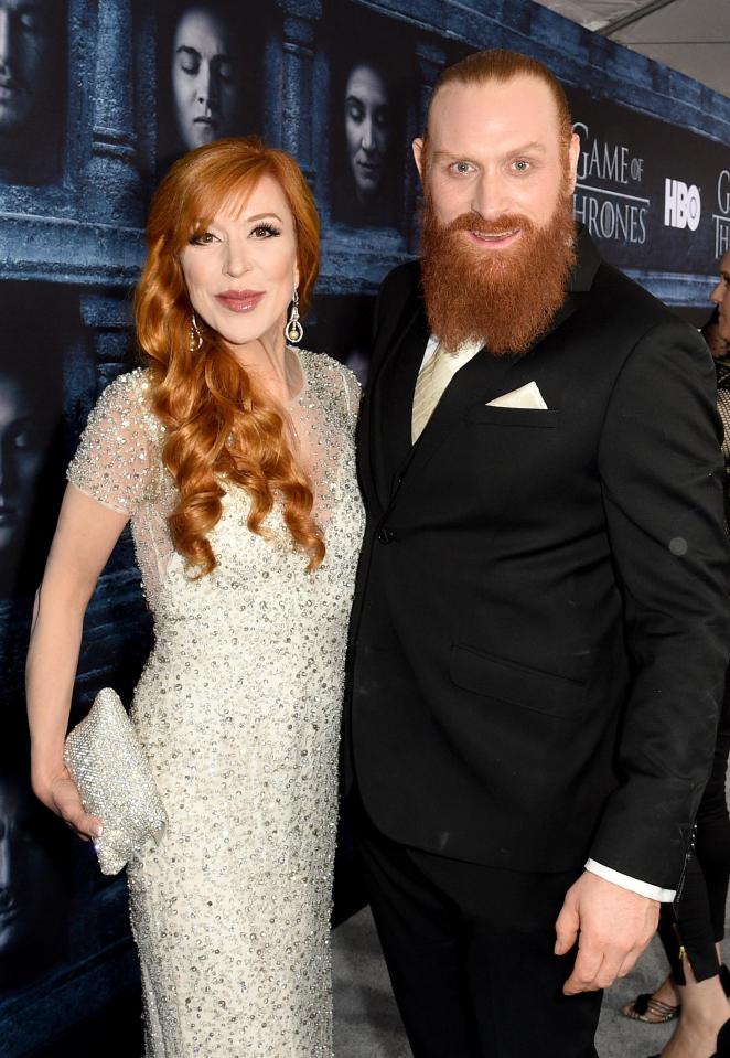 Kristofer Hivju and his flame-haired wife 