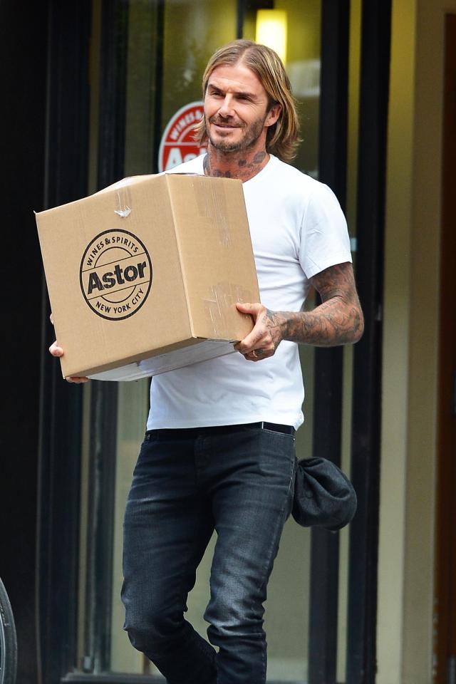  David Beckham has returned to his blonde locks