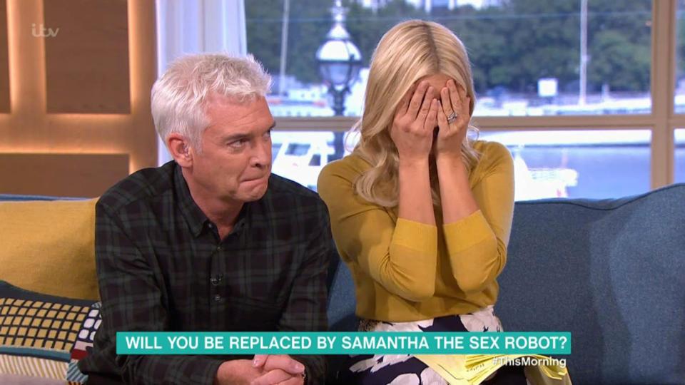  Presenters Holly Willoughby and Phillip Schofield had mixed reactions to Arran and Samantha