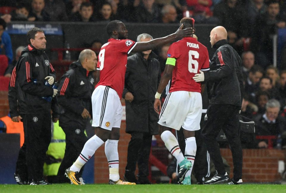  Romelu Lukaku consoles good friend Paul Pogba after his injury