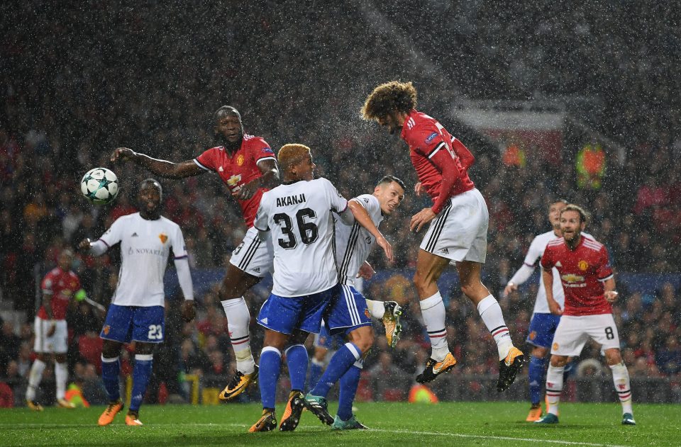 Fellaini scored against Basel in the Champions League