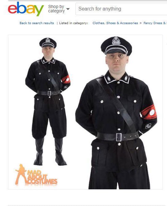  A Nazi officer costume is also available to buy online