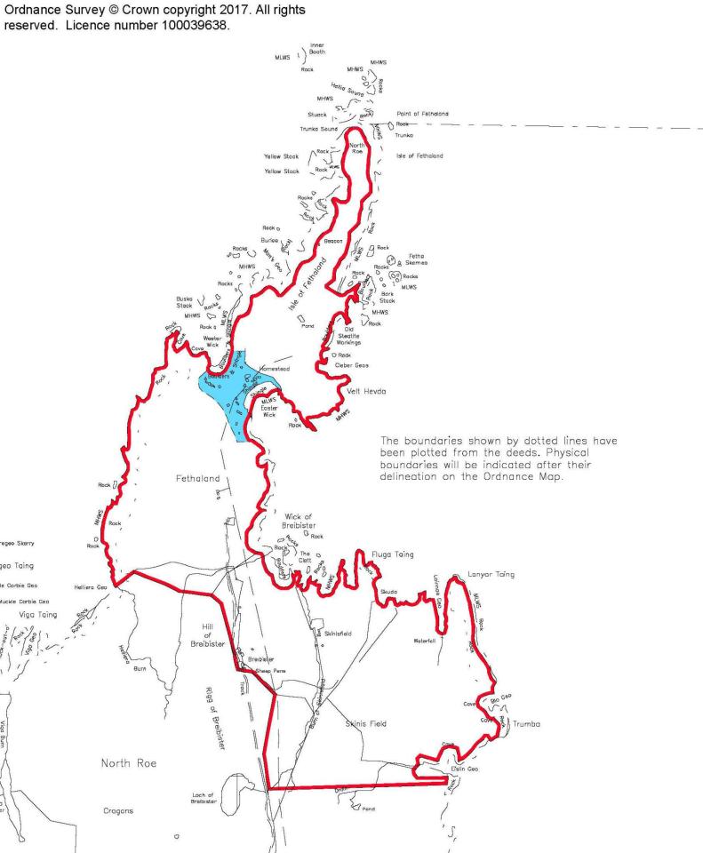  The boundaries of the stunning plot of land which a lucky person could now own