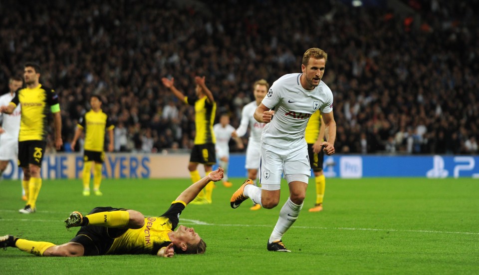 Harry Kane scored twice to give Spurs all three points against Dortmund