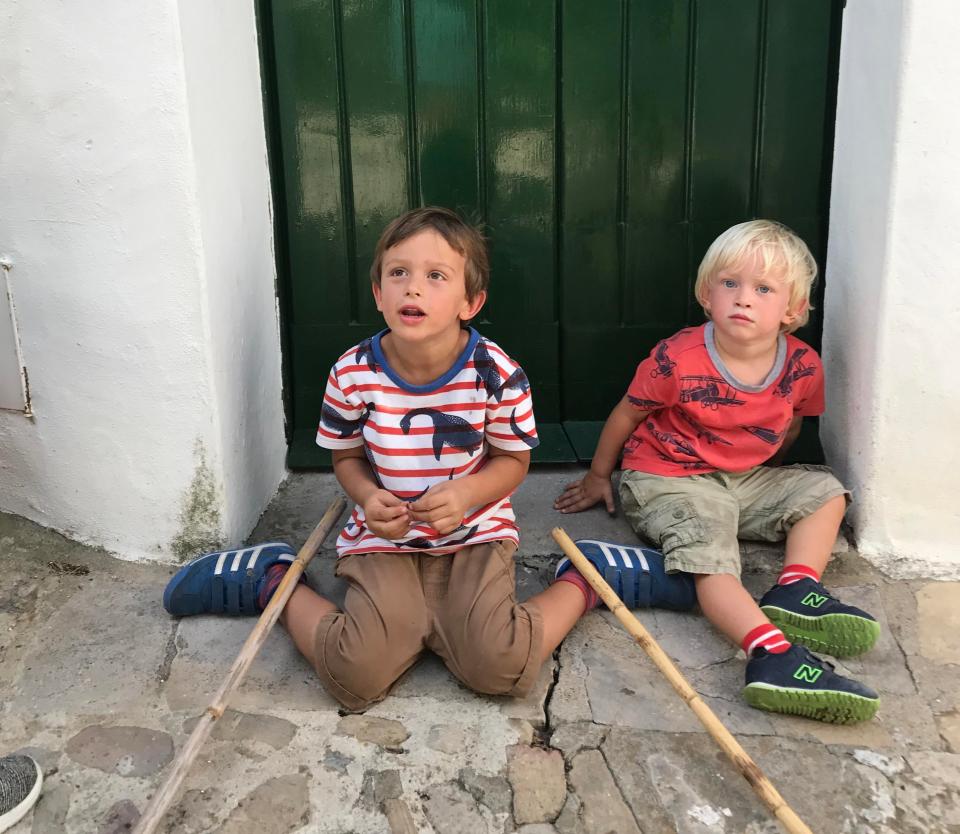  Lisa's sons Sebastian, now five and Eliot, now two