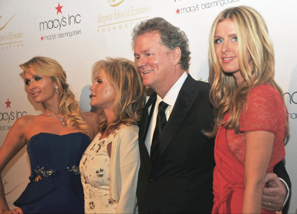  Paris poses on the red carpet in 2012 with her mum Kathy, dad Richard and sister Nicky