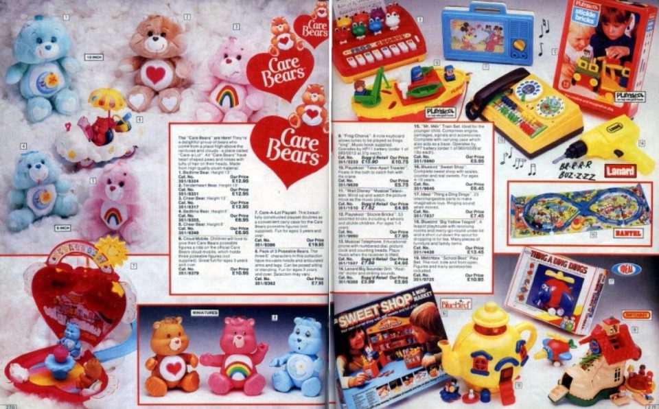  Playmobil, kids' sweet shops and a vast array of different Care Bears were all the rage in this retro catalogue