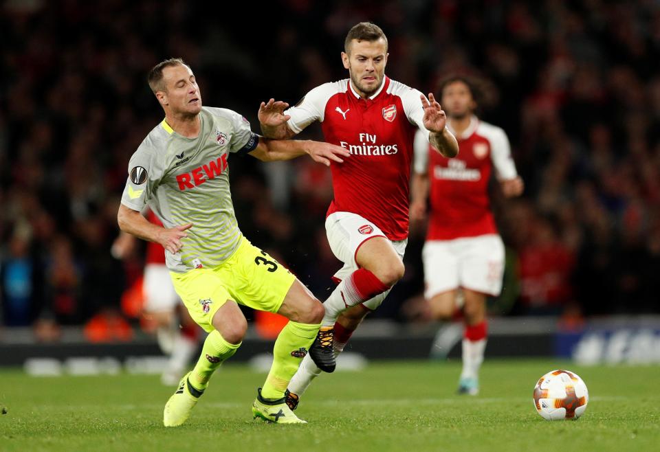 Jack Wilshere made a successful return from injury