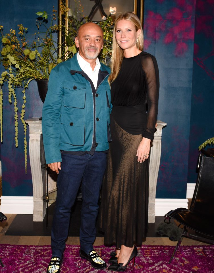  Gwyneth Paltrow and Christian Louboutin at the opening of Goop Lab in LA earlier this month