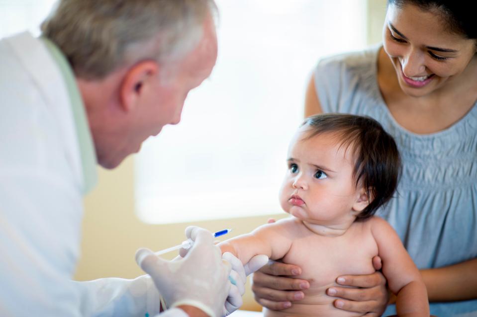  The routine vaccinations are offered free of charge on the NHS to all babies and children in the UK