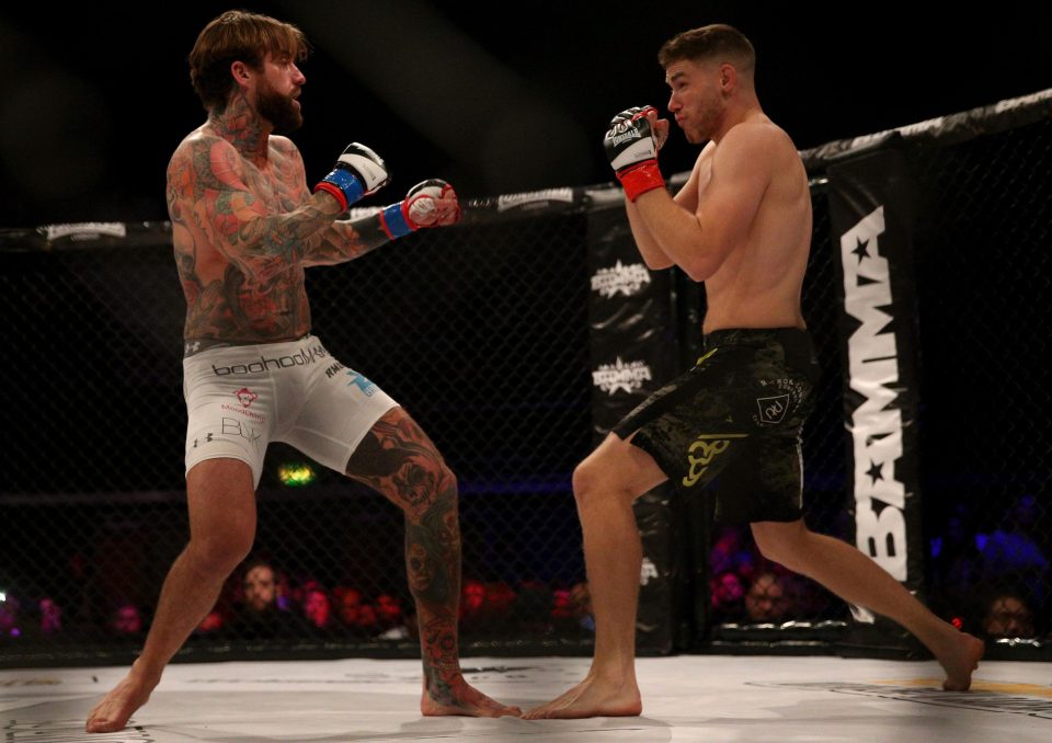  Aaron won his second BAMMA bout in just 32 seconds with a knockout punch