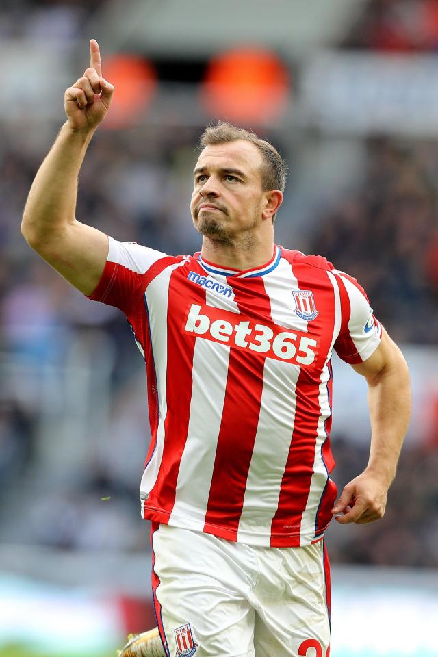 Stoke City's Xherdan Shaqiri is closing in on an incredible record