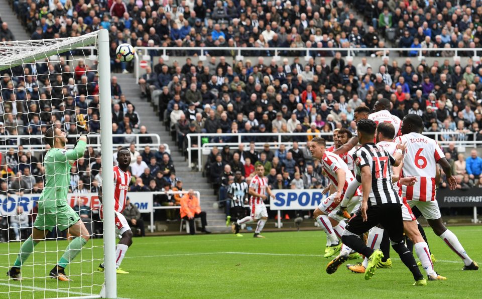 Jamaal Lascelles rises highest to notch a headed winner for the second Prem game in a row