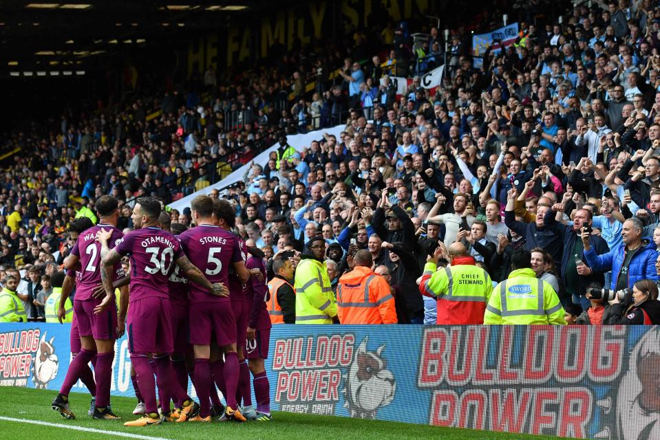  Manchester City are currently at the top of the Premier League standings