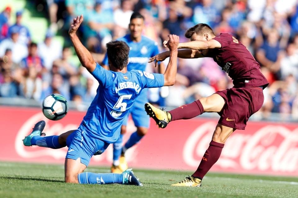  Denis Suarez curled in a stunning equaliser against Getafe