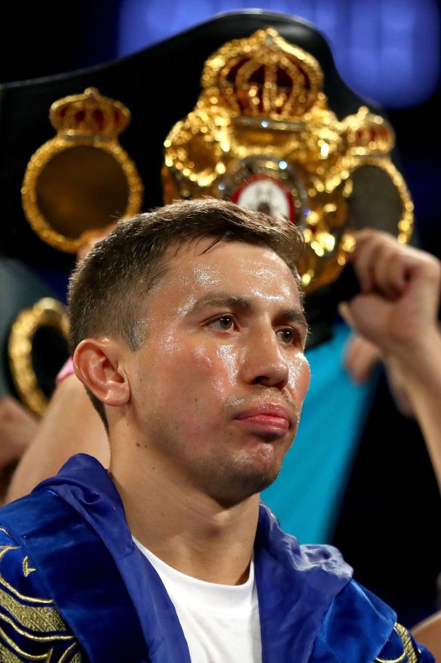  Gennady Golovkin looked relaxed and focused as he stood in the ring before the fight