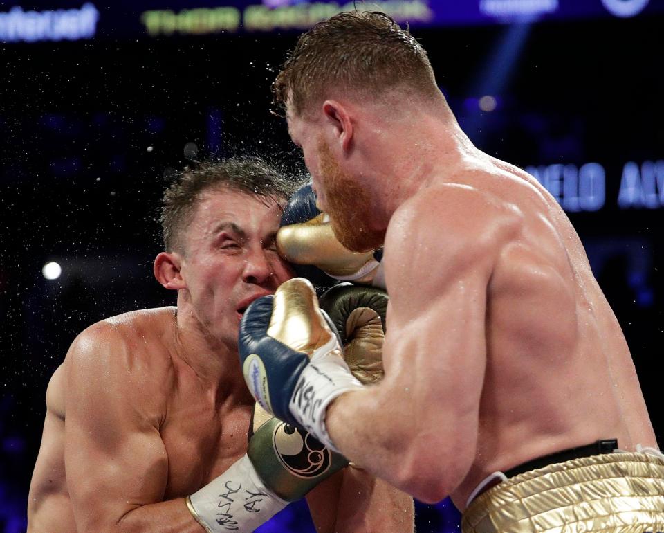  Canelo landed crunching shots but GGG was unfazed