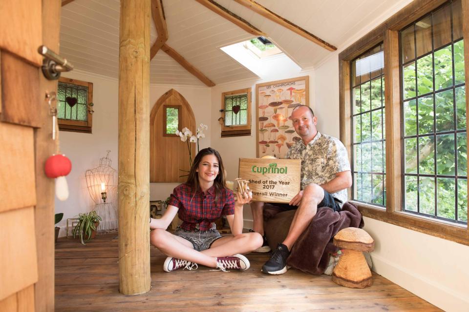  His daughter gave him £500 to build a mushroom-shaped shed and he said he got carried away