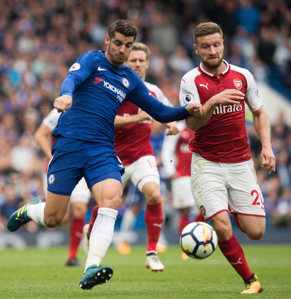  Shkodran Mustafi played well in defence to stifle Alvaro Morata up top