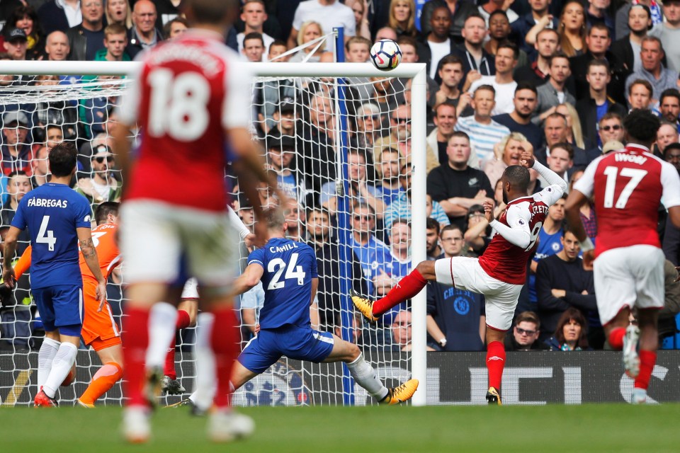 Alexandre Lacazette had the best chance of the game but blasted over