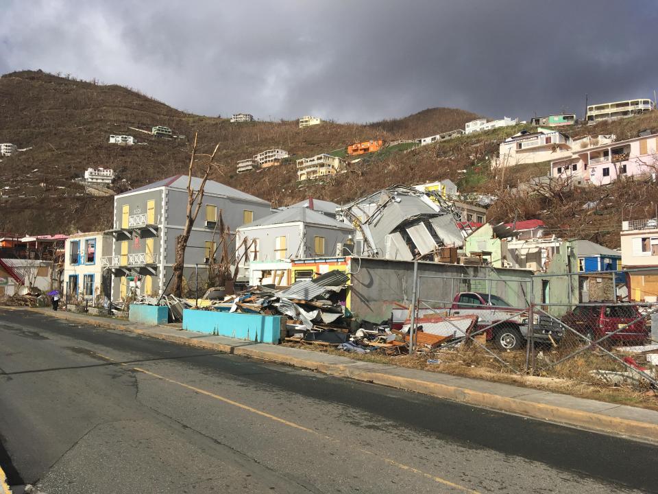  Destroyed homes in Road Town on the British Virgin Islands