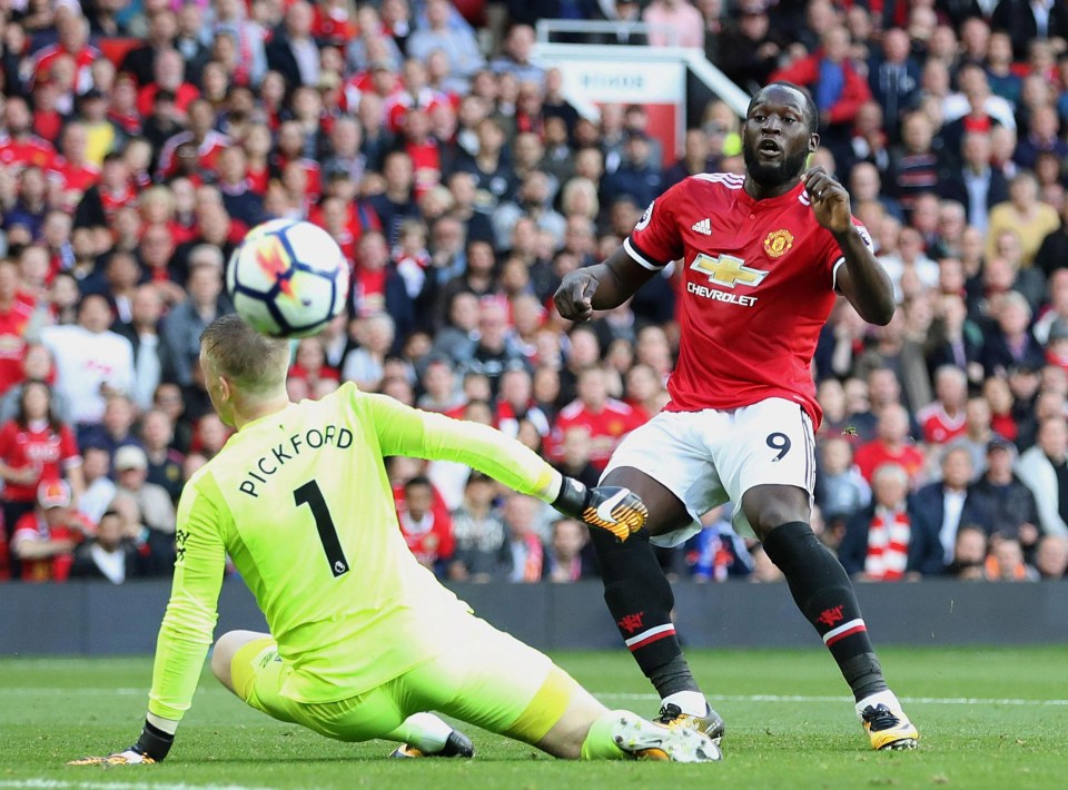 Romelu Lukaku was jeered by Everton fans when he missed an easy chance for United before his goal