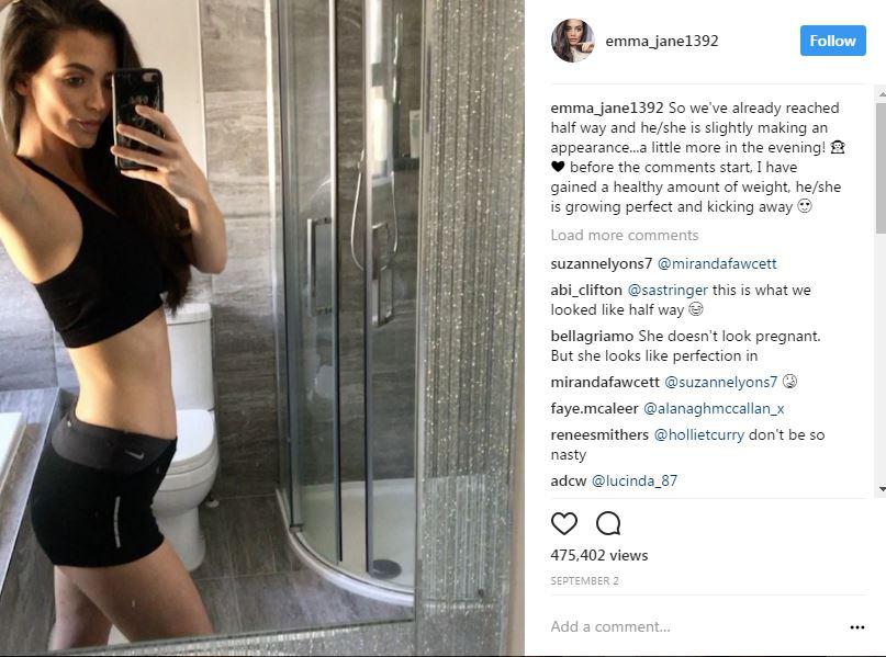  Emma has been the target for nasty online trolls branding her 'too skinny' to be expecting