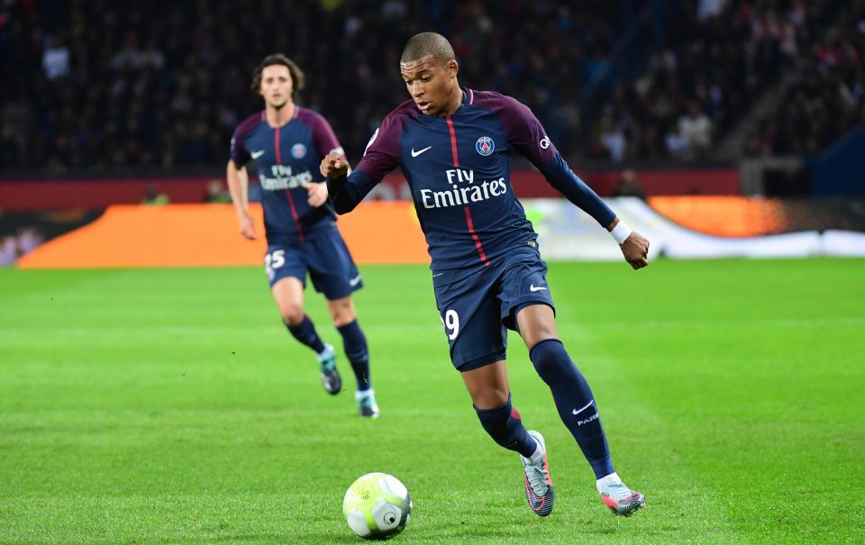 Former Monaco ace Mbappe in action for the French giants