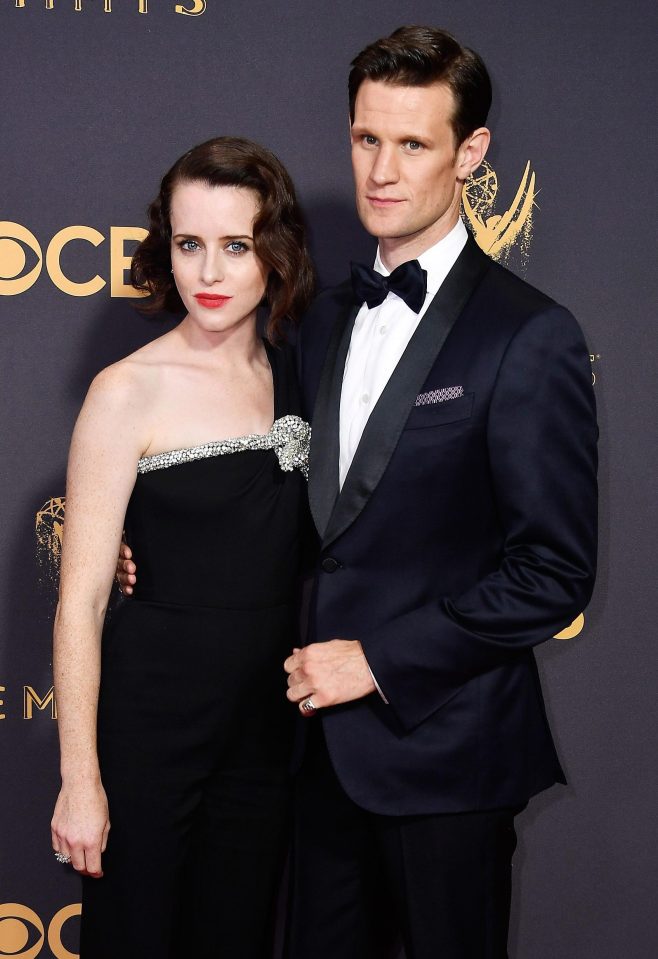  She was joined on the night by her on-screen husband Matt Smith