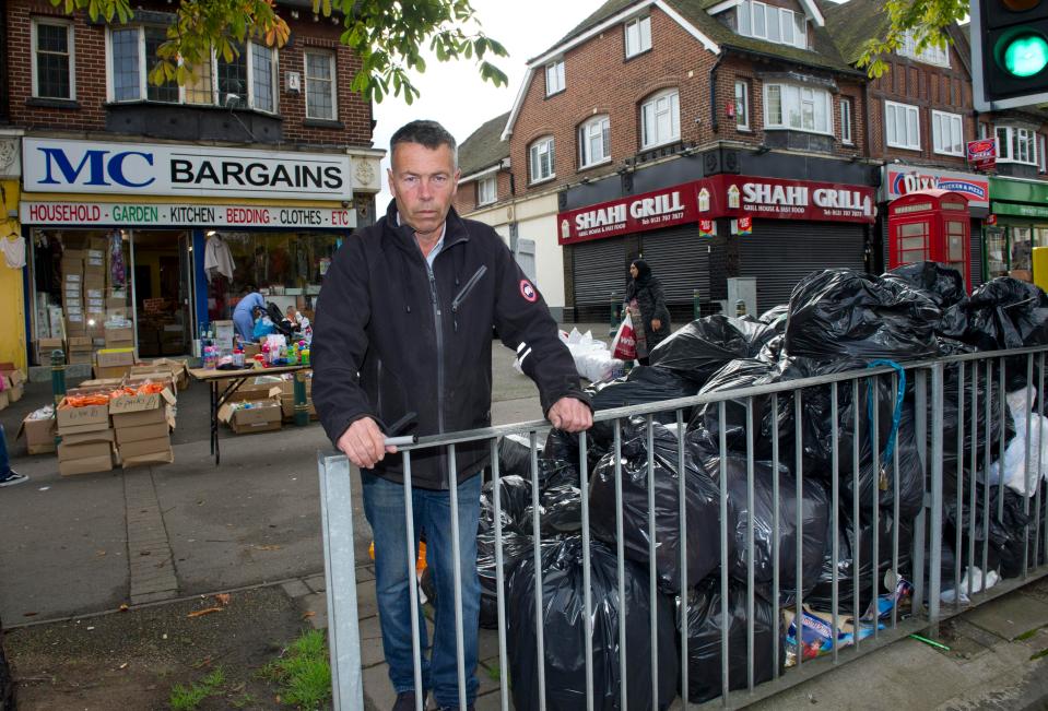  Shopkeeper Mark Convey says the smell puts people off shopping at MC Bargains