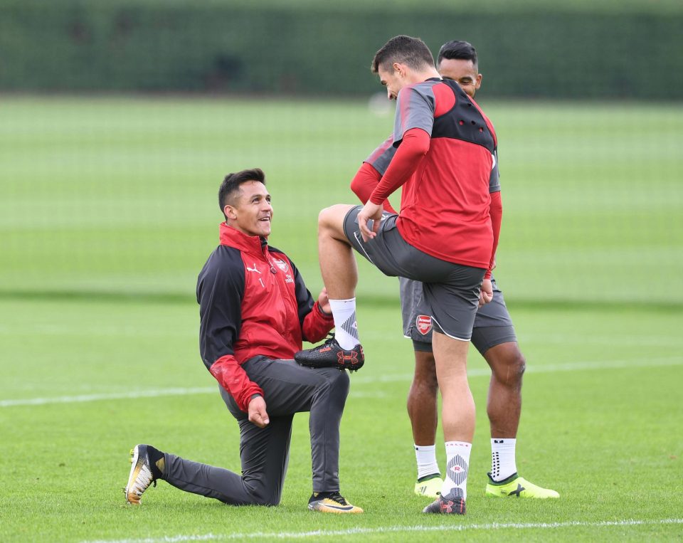 Sanchez fooled around with xxxx at training