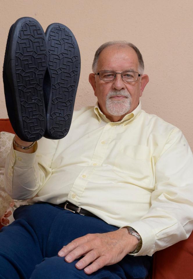  The online giant said the pensioner had been abusive in his review of the navy slippers