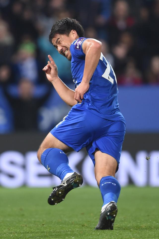  Okazaki opened the scoring for the Foxes midway through the second half