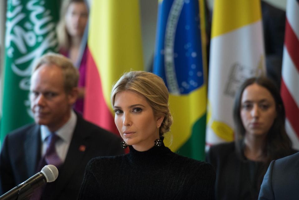  The President's daughter Ivanka Trump was in attendance and promised to help in the fight against modern slavery