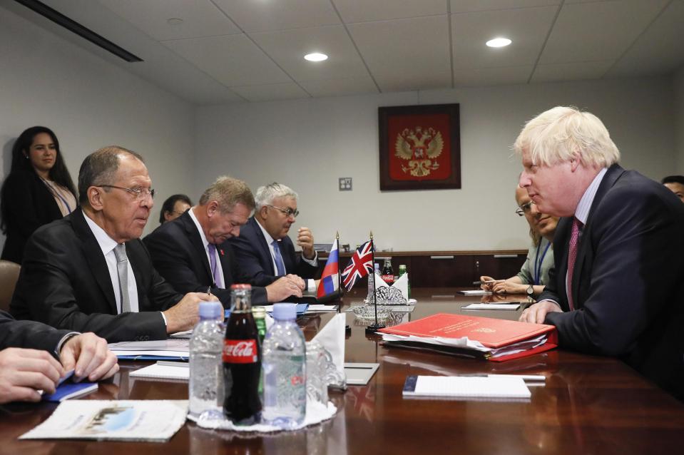  The Foreign Secretary also met with Russia's minister of foreign affairs Sergei Lavrov during the UN summit