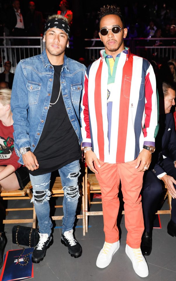  He's been hanging out with his footballer pal Neymar in London during Fashion Week