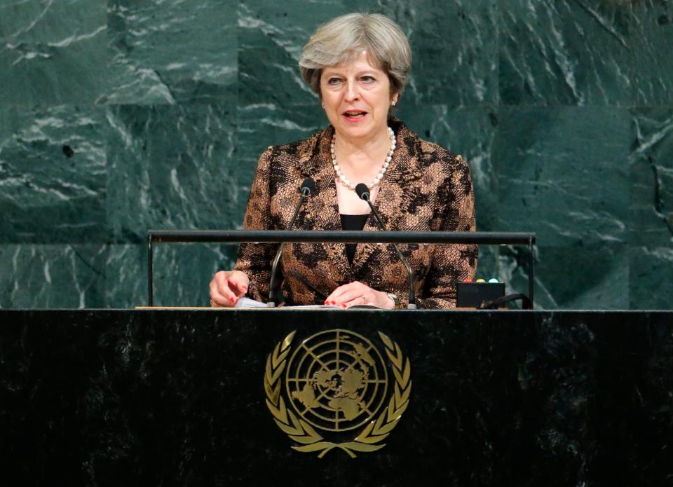  Theresa May called on the UN to win back the UK's trust