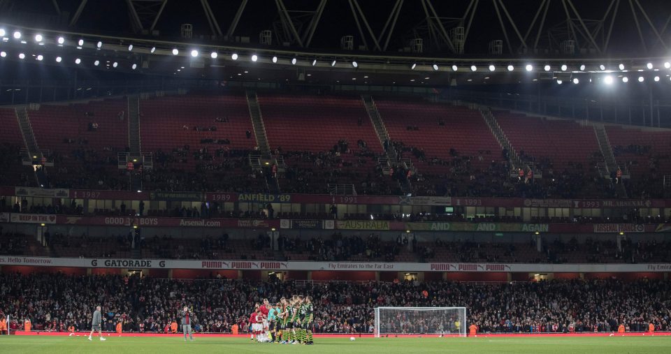 Arsenal were looking at a record low crowd for their Carabao Cup clash with Doncaster