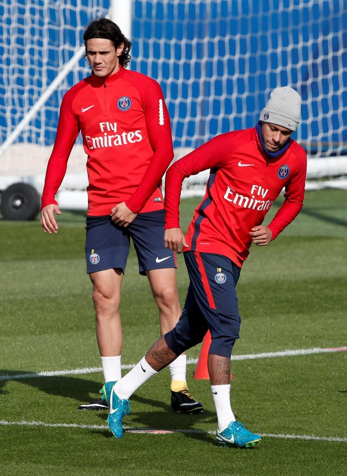 Edinson Cavani and Neymar are set to start together in Saturday's game against Montpellier