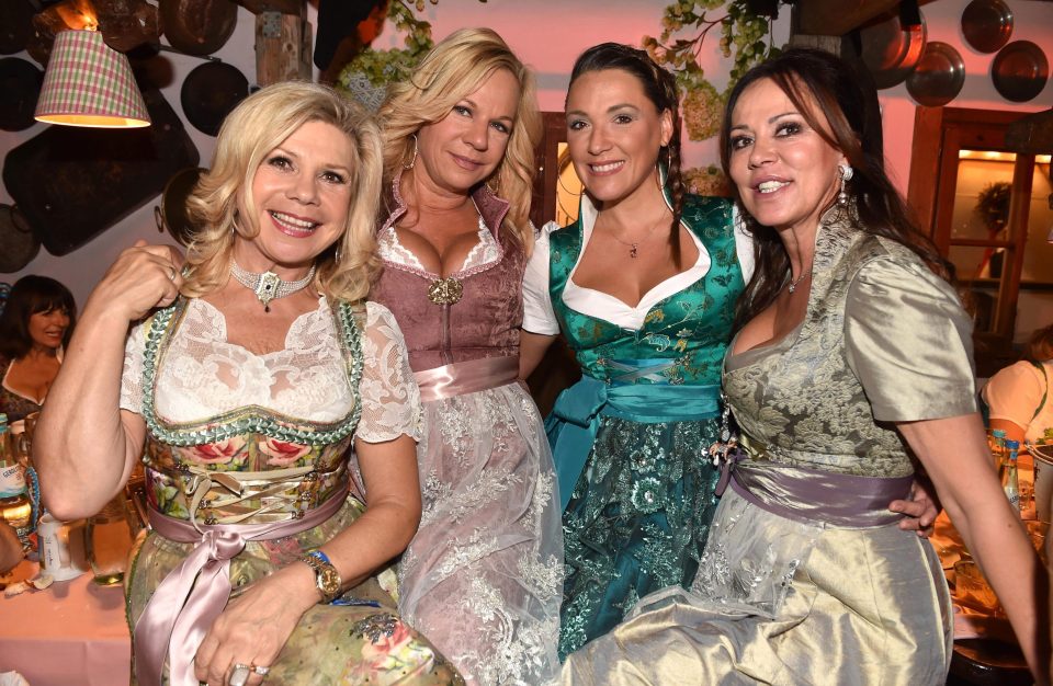 Michael Ballack's ex-wife Simone, second from right, dresses up for Oktoberfest