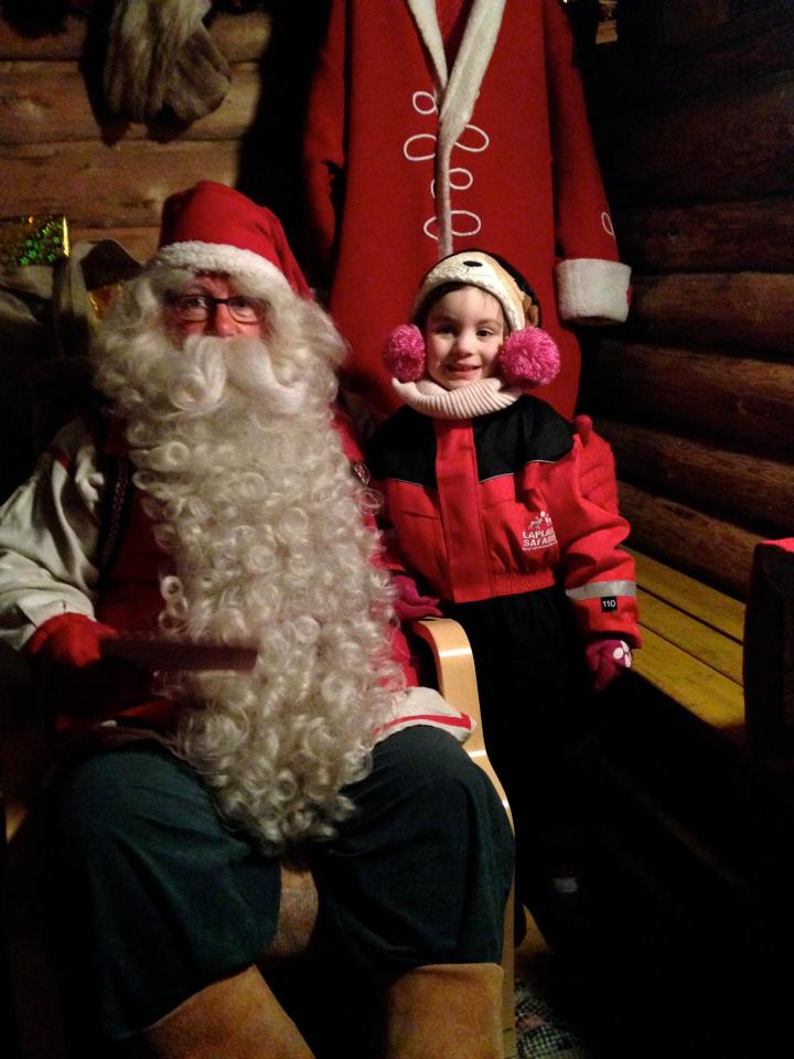  Lily was so excited to meet Father Christmas