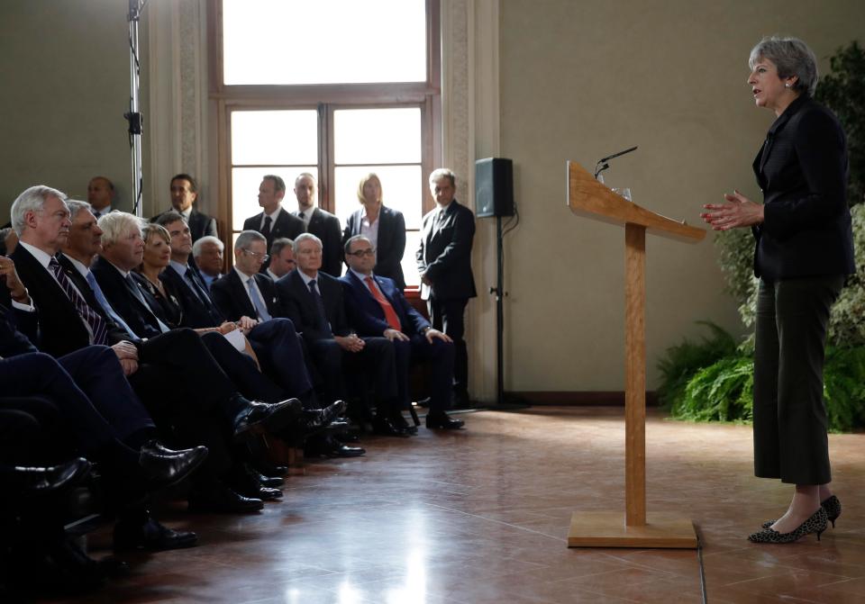  Mrs May tried to break the deadlock in the Brexit talks with her speech